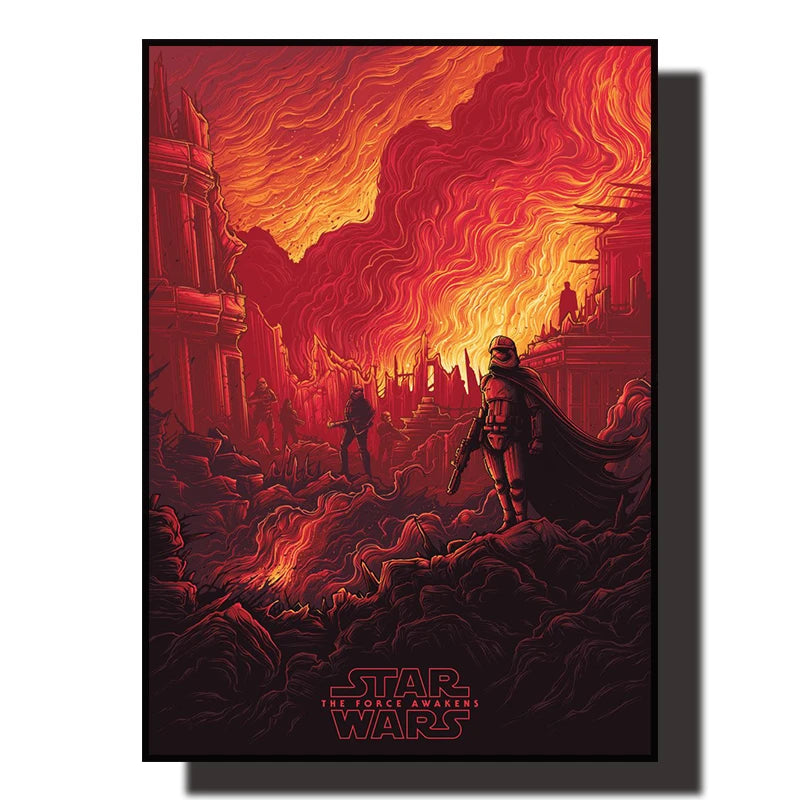 Star Wars Saga Canvas Wall Art – Retro Movie Posters & Minimalist Aesthetic Prints for Home Decor