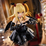 Anime Gothic Pop-Idol Scale Figure - Cute Misa Amane Succubus Bat Wing Statue - Blonde Twintail Finger Heart Pose Dress Model - Premium Kawaii Desk Decor & Manga Collector Gift