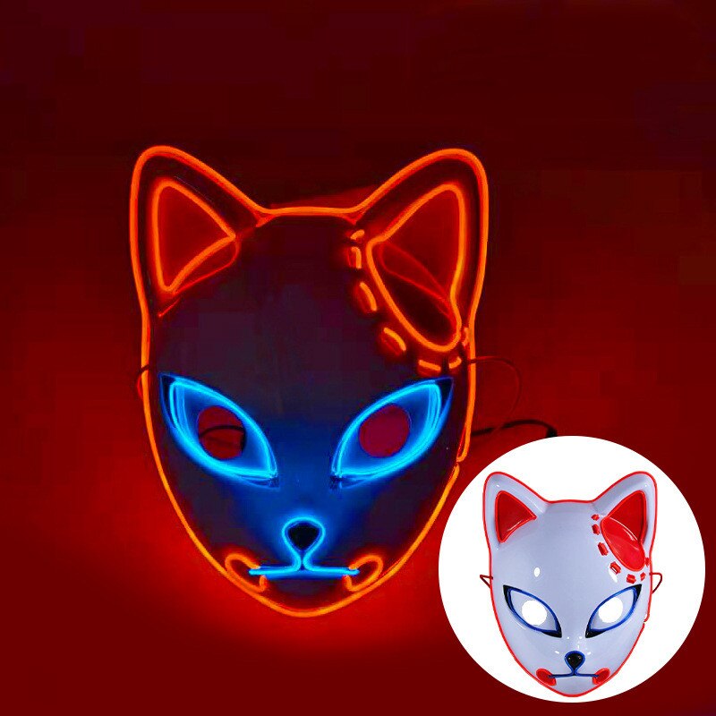 Demon Slayer Cosplay Glowing Mask