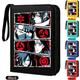 Anime Rogue Ninja Zippered Trading Card Binder - 9-Pocket PU Leather TCG Collector Folder Album with Wrist Strap & Red Cloud Graphic - Portable Storage Case for Pokemon, MTG, Yu-Gi-Oh & Sports Cards