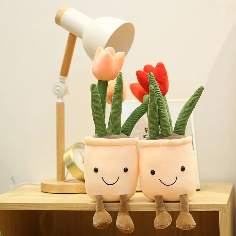 Tulip and Succulent Plant Plush Toy