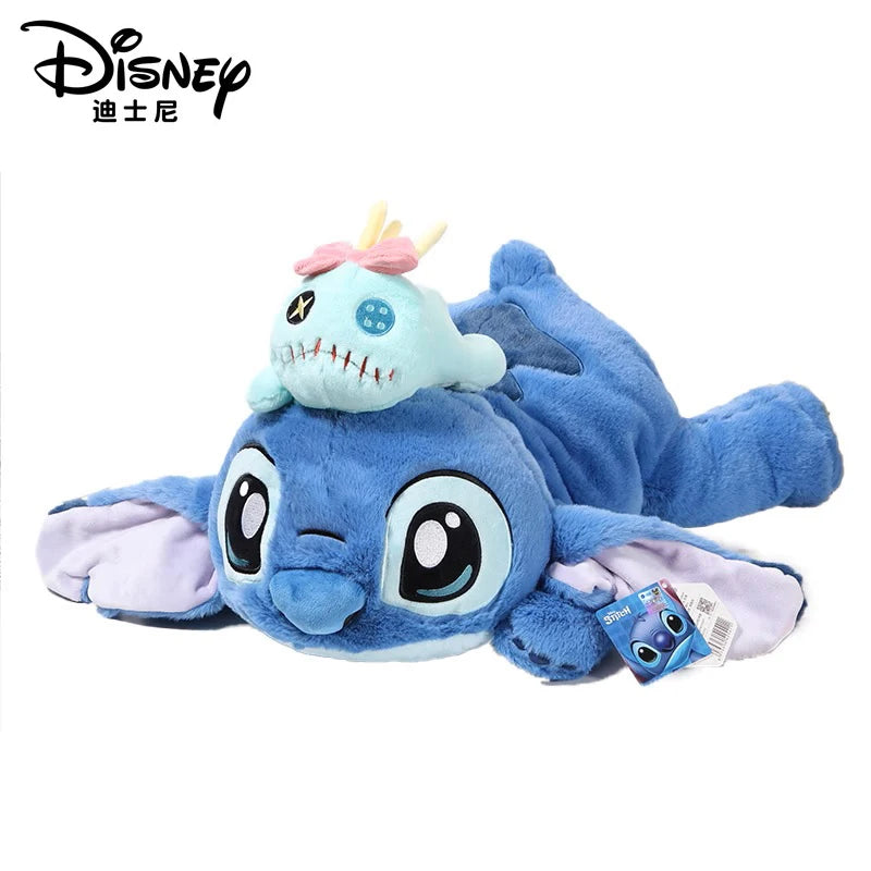 53cm Disney Stitch Lying Plush – Kawaii Stuffed Toy Pillow, Perfect Birthday Gift for Kids or Her