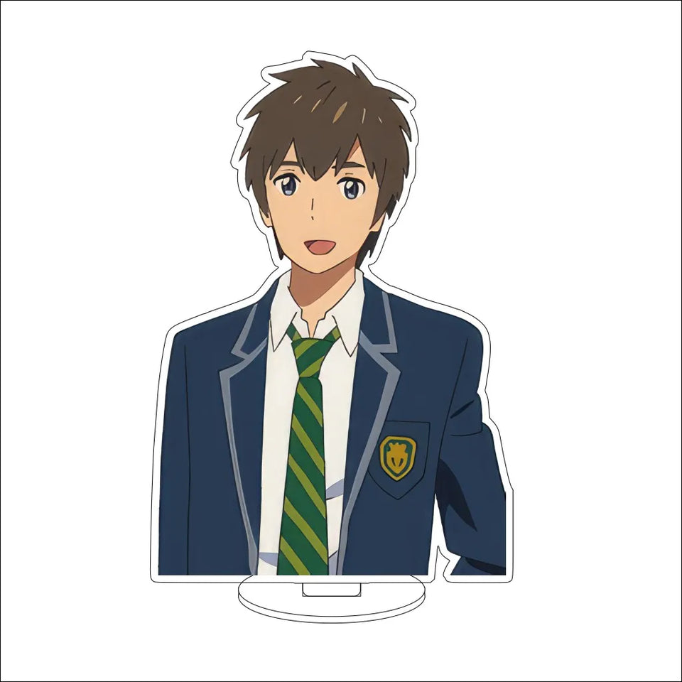 Your Name Anime Acrylic Standee Collection - Premium Taki & Mitsuha Timeline Variant Figures - Kimi no Na wa Kataware-doki Twilight Desk Decor - Romantic Manga Fan Gift Set for Bookshelf, Desk & Room Display