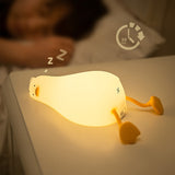 Soft Patting Cartoon Duck Night Lamp