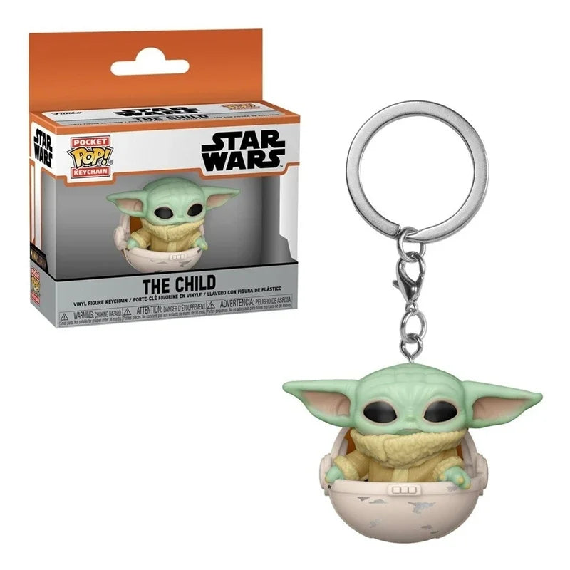Star Wars Mini Figure Keychains - 29 Styles Featuring Baby Yoda (Grogu), The Mandalorian, Darth Vader, & Boba Fett - Premium Funko-Style Pocket Collectibles & Fan Gifts