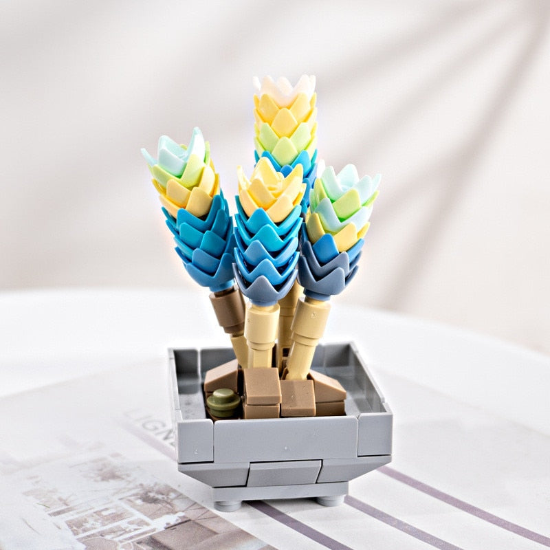 DIY Succulents Romantic Flowers Bouquet Bricks