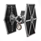 Imperial TIE Fighter Building Blocks Set - 496 Pcs Galactic Starship Model - Includes 3 Pilot & Trooper Figures - Space War Construction Toy & Display Piece - Premium Bricks Gift for Star Wars Fans