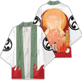 Anime Kimono Haori Cardigan Cloak - Akatsuki Red Cloud Printing Open Front Robe - Gaara Jiraiya Uchiha Unisex Graphic Yukata Jacket - Casual Streetwear Ninja Cosplay Cape Outwear