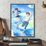 Weathering With You Canvas Poster Collection - Tenki no Ko Anime Art Prints - Makoto Shinkai Cinematic Wall Decor for Bedroom, Living Room & College Dorm