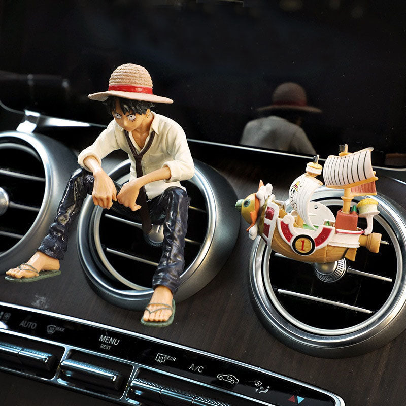 Anime Cute One Piece Luffy Action Figure Car Accessories