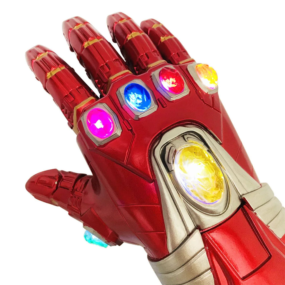 Infinity Gauntlet Prop Replica - Metallic Gold Armor Glove with 6 Infinity Stones - Marvel Superhero Cosplay Weapon, Costume Prop & Desk Display for Fans & Collectors