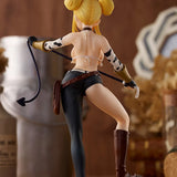 Fairy Tail Lucy Heartfilia Star Dress Taurus Form Action Figure - Collectible Anime Statue with Whip & Display Rock Base - Desk Decor - 18CM