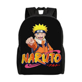 Naruto Eight Trigrams Sealing Emblem Backpack - Minimalist Nine-Tails Seal Symbol Canvas Bookbag - Black Anime Laptop Daypack for Students, Travel & Cosplay