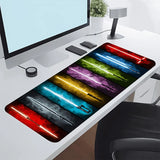 Star Wars Lightsaber LED Desk Mat - Gaming Mouse Pad with Jedi & Sith Weaponry Art - Extended Large Desktop Protector for Office & Game Room - Ahsoka, Kylo Ren & Vader Editions