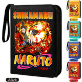 Anime Rogue Ninja Zippered Trading Card Binder - 9-Pocket PU Leather TCG Collector Folder Album with Wrist Strap & Red Cloud Graphic - Portable Storage Case for Pokemon, MTG, Yu-Gi-Oh & Sports Cards