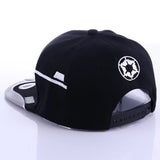 Star Wars Stormtrooper Snapback Hat - Premium Embroidered Sci-Fi Imperial Soldier Baseball Cap - White & Grey Flat Brim Streetwear Trucker Hat - Adjustable Hip Hop Headwear Cosplay Gift