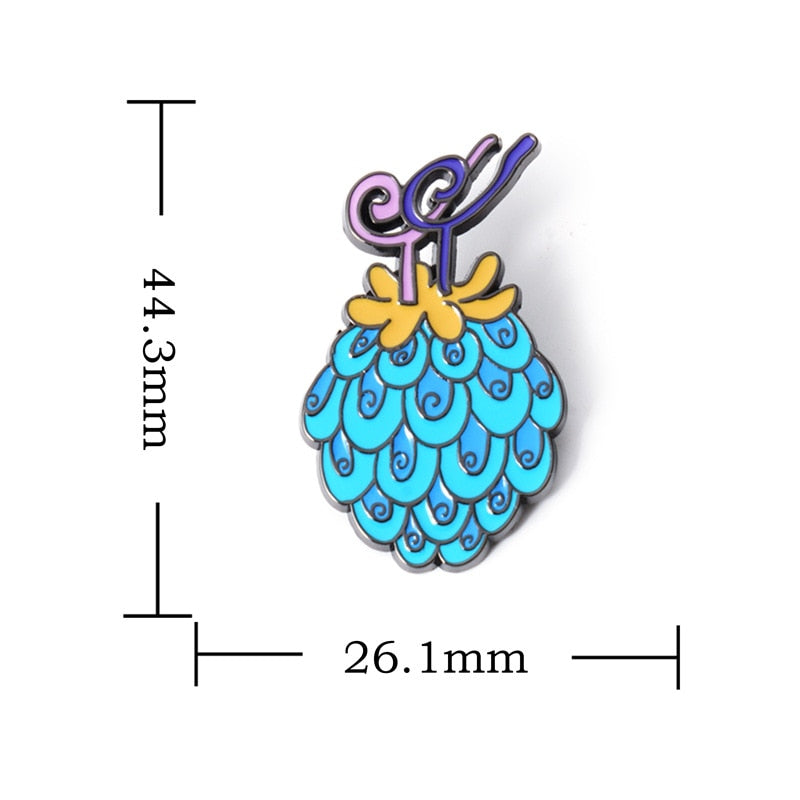 ONE PIECE Devil Fruit Lapel Pins Brooches