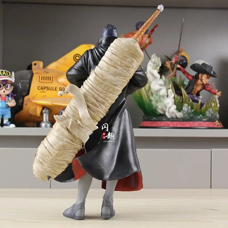 Premium Anime Rogue Shark Warrior Collectible Statue - High-Detail Shark Ninja Action Figure - Elite Cloud Cloak Rogue PVC Figure with Massive Bandage Wrapped Sword - Gift for Manga Fans, PC Setup & Shelf Display - (10CM)