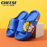 Anime Ninja Character Slide Sandals - Cute Cartoon Yellow Chibi Open Toe Slippers - Waterproof Non-Slip EVA Cloud Slides for Men, Women & Kids - Comfortable Indoor Outdoor Beach Footwear Gift