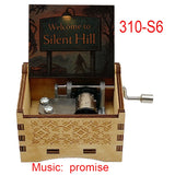 Silent Hill Hand-Crank Wooden Music Box - "Promise (Reprise)" Theme - Pyramid Head Laser-Engraved Keepsake - Gothic Horror Gaming Collectible - Psychological Horror Movie Merchandise