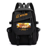 Anime Tactical Buckle Canvas Backpack - Leaf Village & Anbu Mask Graphic School Bookbag with Laptop Sleeve - Aesthetic Multi-Pocket Travel Rucksack for Students & Anime Fans