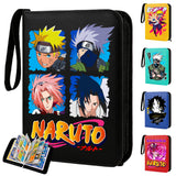 Anime Rogue Ninja Zippered Trading Card Binder - 9-Pocket PU Leather TCG Collector Folder Album with Wrist Strap & Red Cloud Graphic - Portable Storage Case for Pokemon, MTG, Yu-Gi-Oh & Sports Cards