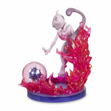 Pokémon Mewtwo LED Diorama Statue - Glowing Psychic Energy & Shadow Ball Action Figure - Collectible Anime Desk Statue & Gaming Setup Display - 15CM