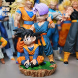 Anime Saiyan Goten and Trunks Diorama Figure - 24cm Premium Kid Goten & Trunks Soft-Haired Action Statue - Collectible Z Battle Universe Model - Nostalgic Manga Fan Gift for Shelf Display - (24CM)
