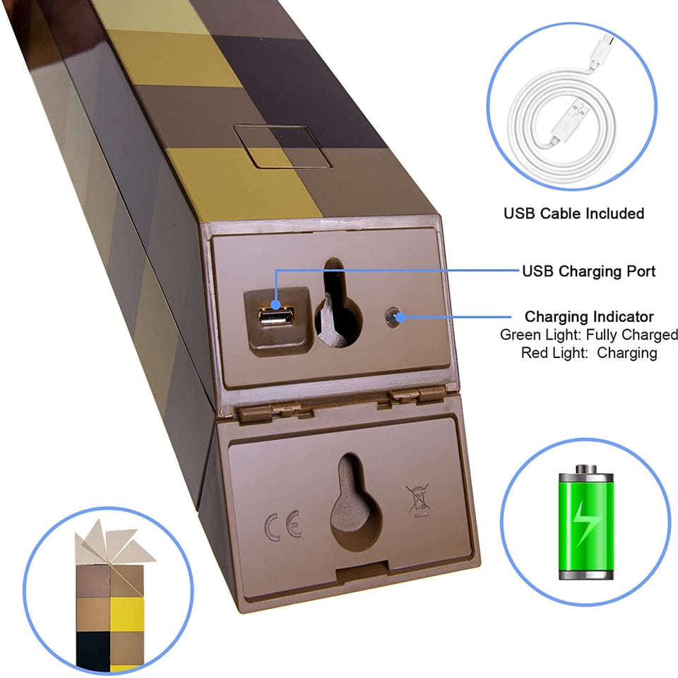 Minecraft Brownstone Torch Night Lamp
