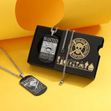 Anime Pirate Bounty Dog Tag Necklace - Vintage Monkey D Luffy Wanted Poster Pendant - Stainless Steel Braided Wheat Chain Jewelry - Nostalgic Manga Fan Gift with Premium Display Box