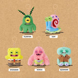 ZURU Fuggler x SpongeBob SquarePants Plush Collection - Limited Edition "Funny Ugly Monster" Keychains - Creepy-Cute Cartoon Collectibles - SpongeBob, Patrick, Squidward & Gary Editions