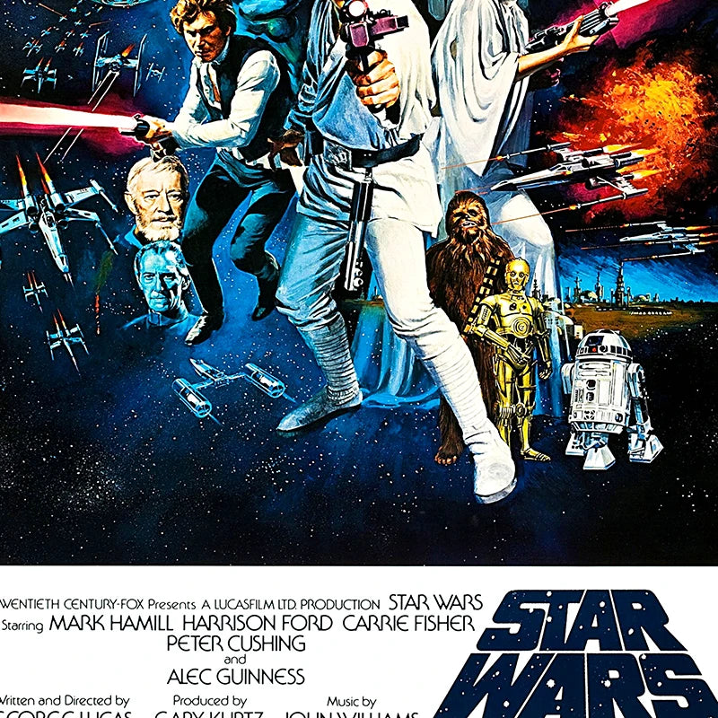 Star Wars: A New Hope (1977) Vintage Movie Poster – Premium Canvas Wall Art Print