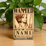 Anime Pirate Wanted Poster Luggage Tag - Vintage Monkey D Luffy Gear 5 Bounty Card - Retro Vinsmoke Sanji & Nico Robin Travel ID Bag Tag - Nostalgic Manga Fan Gift for Backpack, Suitcase & Keychain