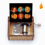 Friends TV Show Hand-Crank Wooden Music Box - "I'll Be There For You" Theme Song - Laser-Engraved Cast Silhouette & Iconic Umbrella Art - Nostalgic TV Series Collectible & Best Friend Gift