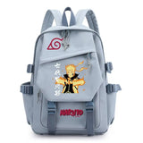 Anime Tactical Buckle Canvas Backpack - Leaf Village & Anbu Mask Graphic School Bookbag with Laptop Sleeve - Aesthetic Multi-Pocket Travel Rucksack for Students & Anime Fans