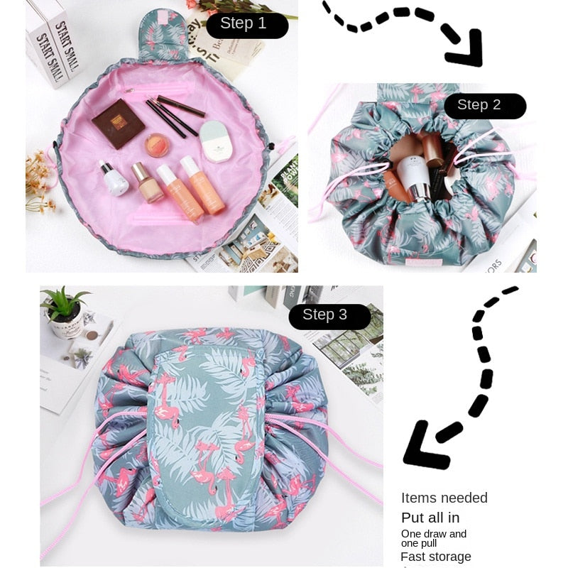 Foldable Drawstring Cosmetic Bag