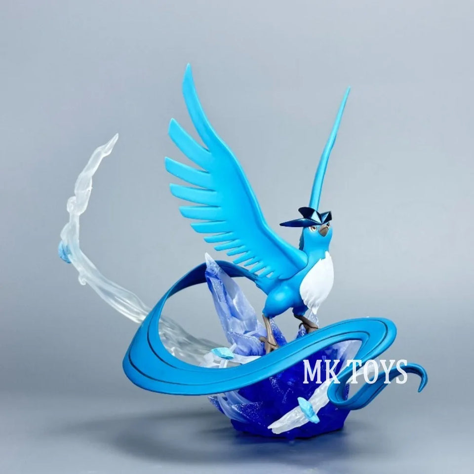 Pokémon Articuno Ice Type Diorama Statue - Legendary Bird Action Figure with Crystal Base - Collectible Anime Desk Statue & Gaming Setup Display