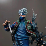 Premium Anime Copy Ninja Collectible Statue - High-Detail Leaf Village Sensei Action Figure - Elite Lightning Style PVC Figure with Dark Chakra Aura Effect & Terrain Base - Gift for Manga Fans, PC Setup & Shelf Display - (25C