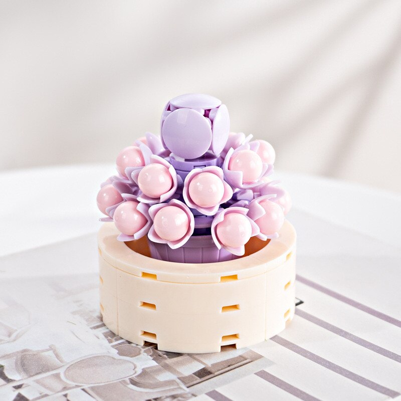 DIY Succulents Romantic Flowers Bouquet Bricks