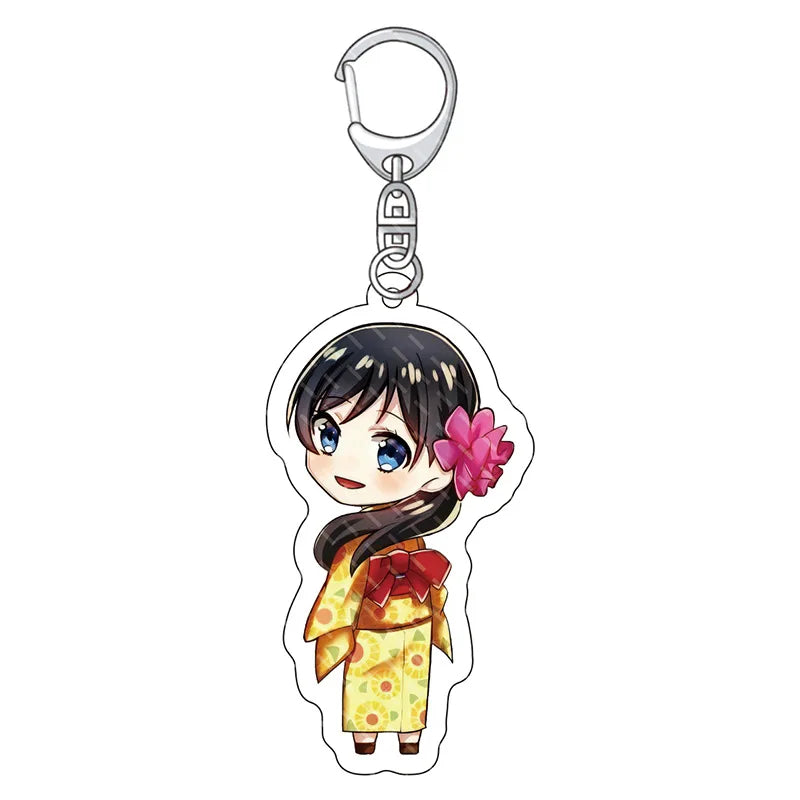 Weathering With You Chibi Acrylic Keychain Collection - Hodaka & Hina Cute Anime Couple Charm Set - Clear Double-Sided Pendant Keyring for Bags, Ita Bags & Anime Fans