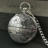 Star Wars Death Star Musical Pocket Watch – 2-in-1 Quartz Timepiece & Wind-Up Music Box