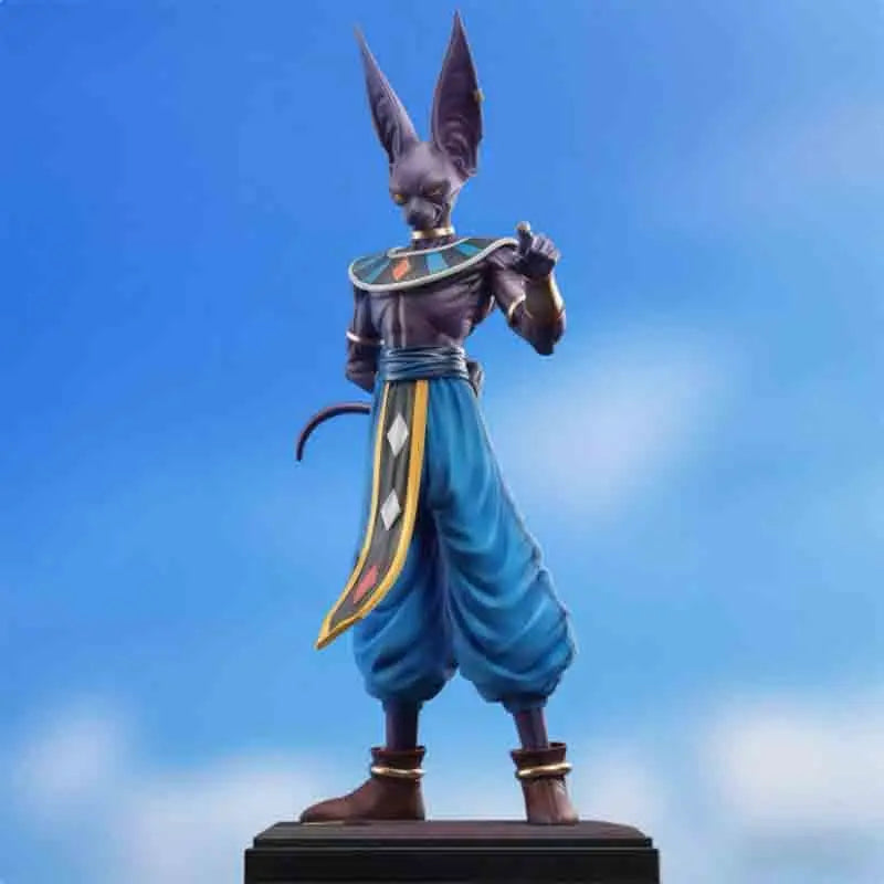 Anime God of Destruction Scale Figure - Premium Lord Beerus Purple Cat Resin Statue - Large Collectible Dragon Universe Action Model - High-Fidelity Manga Collector Gift for Shelf & Gaming Desk Display - (53CM)