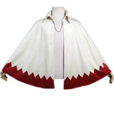 Anime Seventh Generation Hokage Cosplay Cloak - Premium White Seventh Fire Shadow Robe Cape - Retro Hidden Leaf Village Leader Outfit - High-Quality Halloween Costume & Comic-Con Apparel for Adults