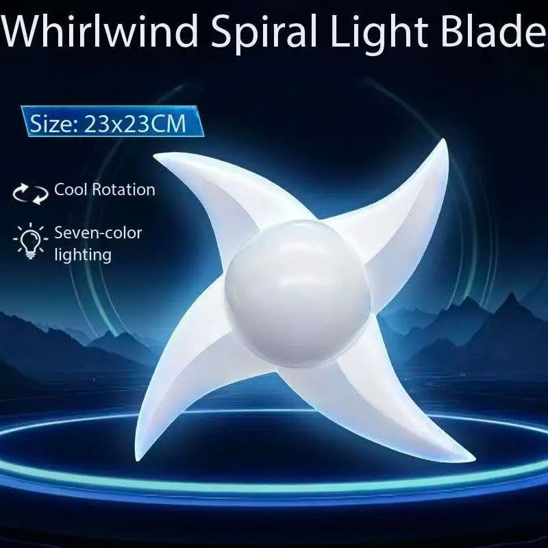 Rotating LED Rasenshuriken Cosplay Prop - Whirlwind Spiral Light Blade Hand Toy - Glowing Anime Energy Orb Floating Illusion Effect for Cosplay, Halloween & Night Shoots