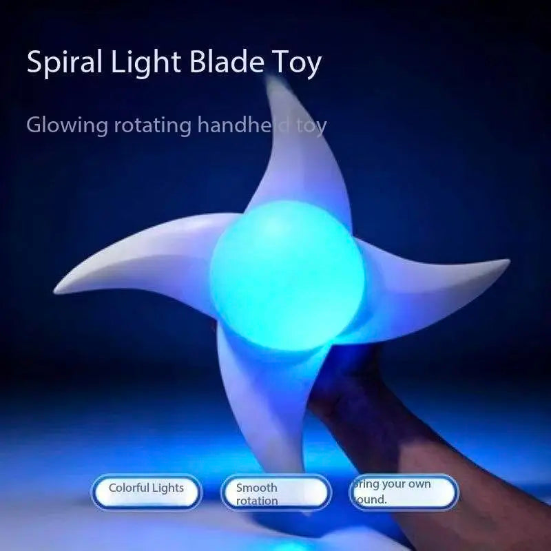 Rotating LED Rasenshuriken Cosplay Prop - Whirlwind Spiral Light Blade Hand Toy - Glowing Anime Energy Orb Floating Illusion Effect for Cosplay, Halloween & Night Shoots