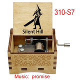 Silent Hill Hand-Crank Wooden Music Box - "Promise (Reprise)" Theme - Pyramid Head Laser-Engraved Keepsake - Gothic Horror Gaming Collectible - Psychological Horror Movie Merchandise