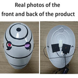 Naruto Obito War Mask with LED Glowing Eyes - Tobi White Rinnegan & Sharingan Illuminated Cosplay Helmet - Full-Face Light-Up Mask for Anime Conventions, Halloween & Displays