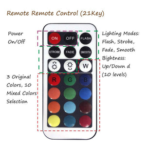 10 LED Remote Controlled RGB Submersible Light