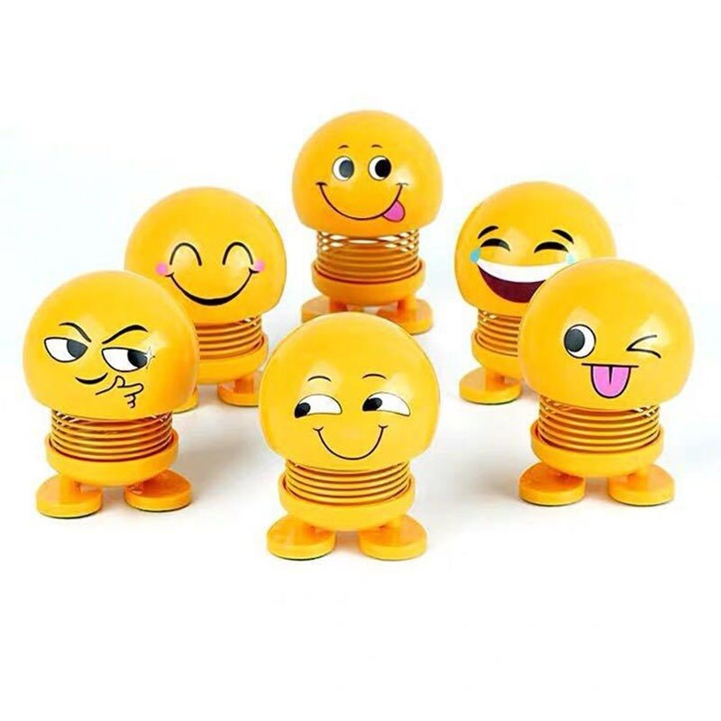 Funny Shaking Emoji Head Car Accessories