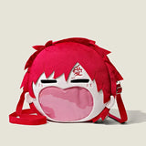 Anime Plush Ita Bag Crossbody Shoulder Bag - Clear Display Window Plushie Purse for Enamel Pins & Keychains Featuring Gaara & Sasuke - Aesthetic Ita Bag for Conventions, Cosplay & Anime Fans